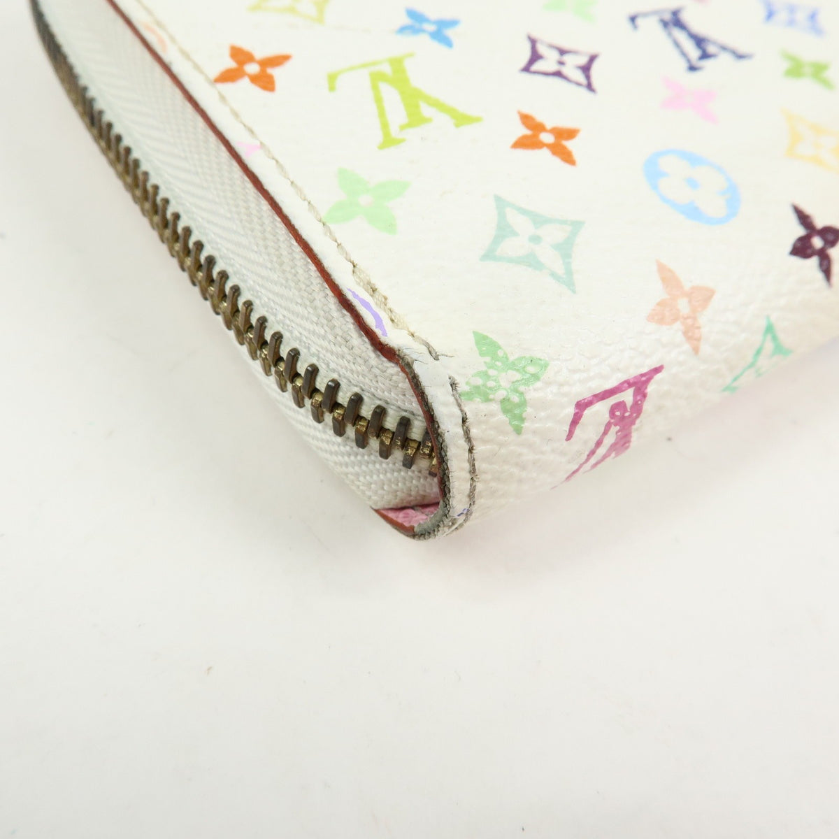 Louis Vuitton Zippy Monogram Multicolor White Canvas Wallets Accessory (Pre-Owned)