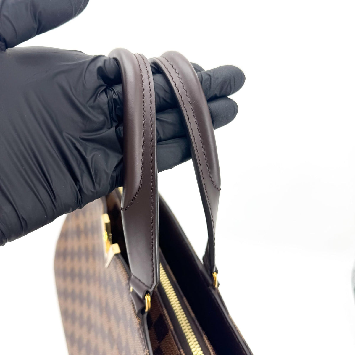 Louis Vuitton Kensington Bowling Damier Brown Canvas Handbag (Pre-Owned)