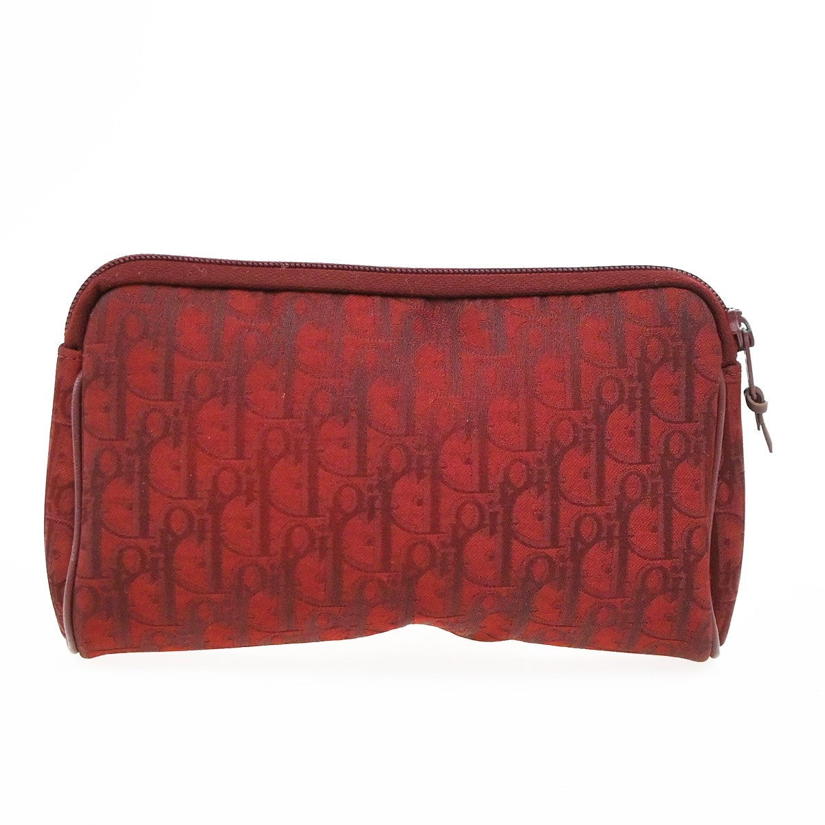 Christian Dior Vintage Trotter Canvas Red Canvas Clutche & Pouche Bag (Pre-Owned)