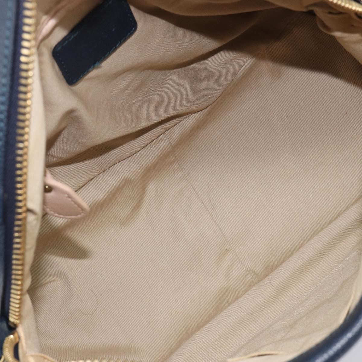 Chloe Paraty Top Handle Leather Navy Leather Handbag (Pre-Owned)
