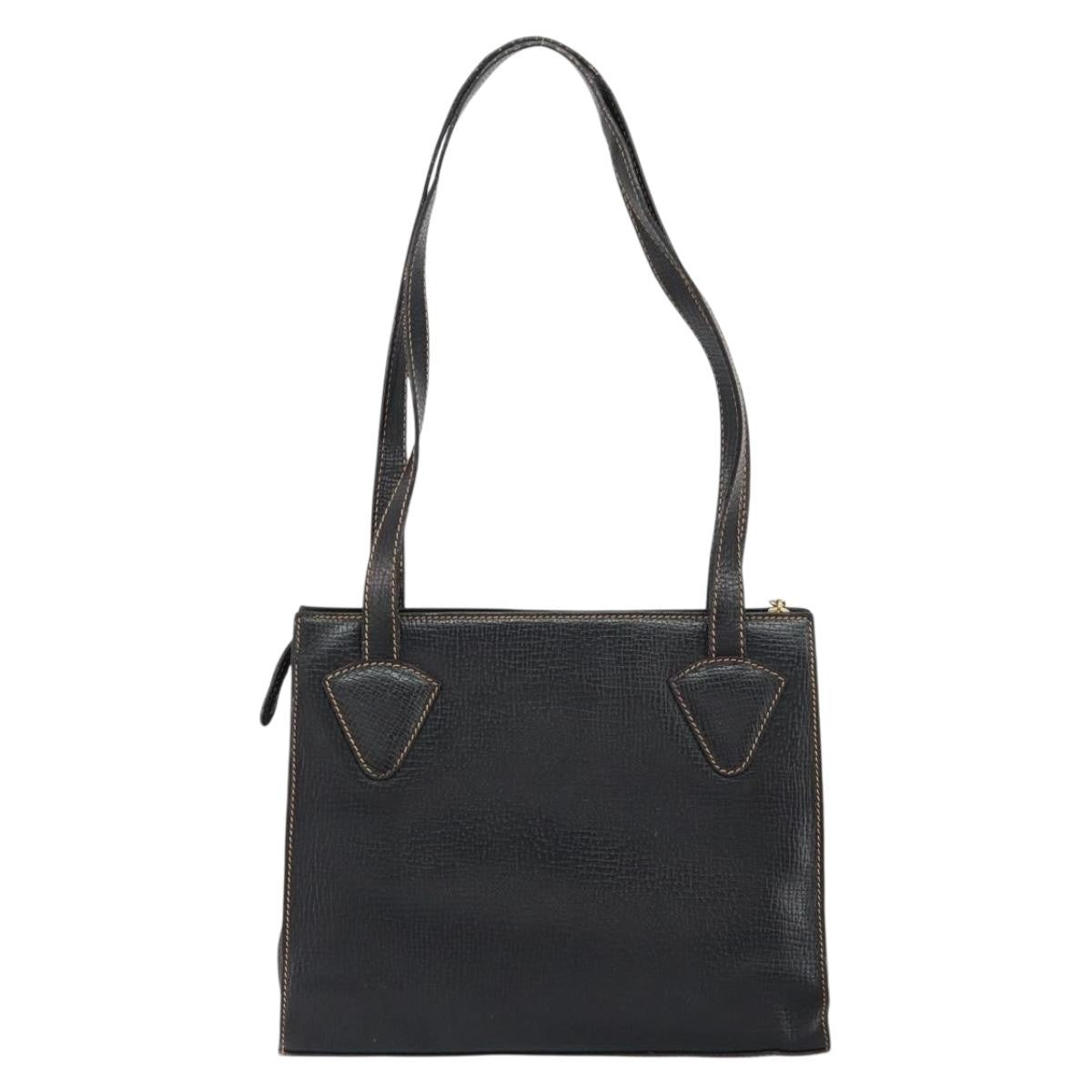 Loewe Tote Leather Black Leather Tote Bag Bag (Pre-Owned)