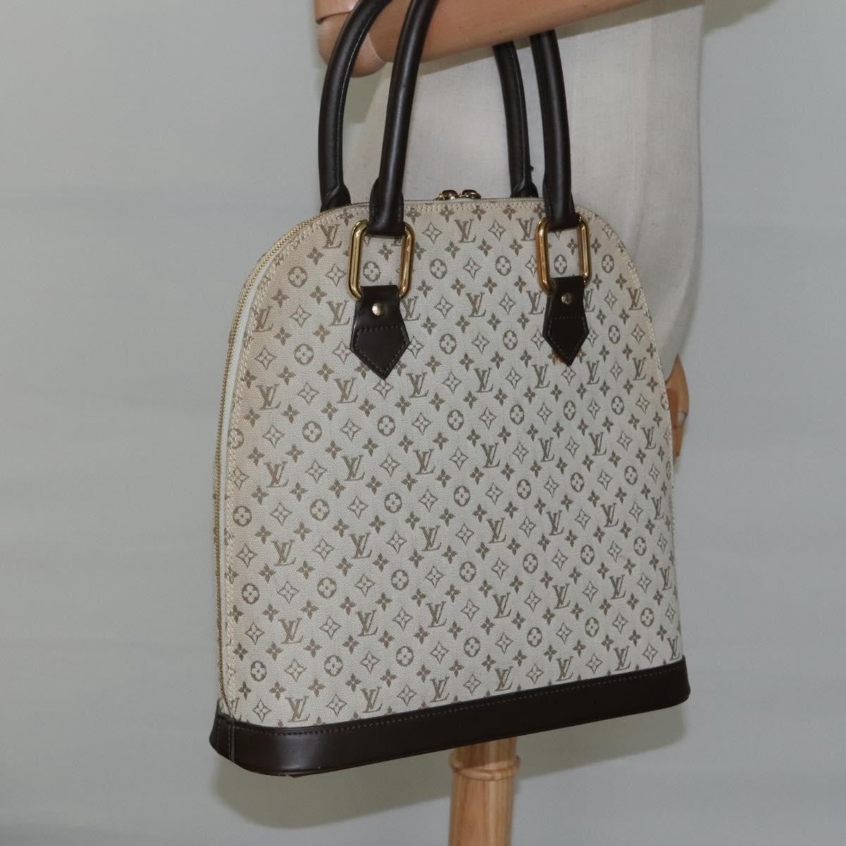 Louis Vuitton Alma Mini Lin Monogram Khaki Canvas Handbag (Pre-Owned)