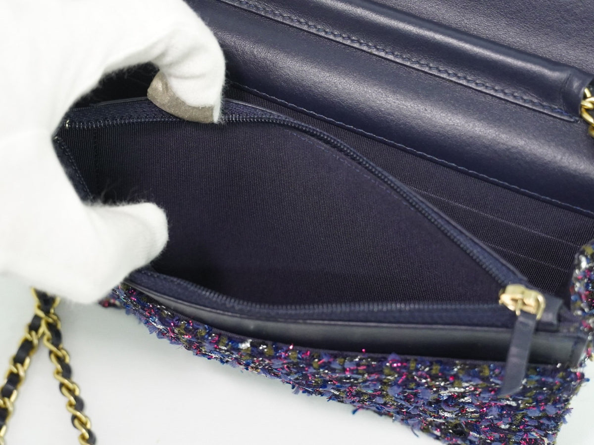 Chanel Wallet On Chain Tweed Multicolour Tweed Shoulder Bag Bag (Pre-Owned)