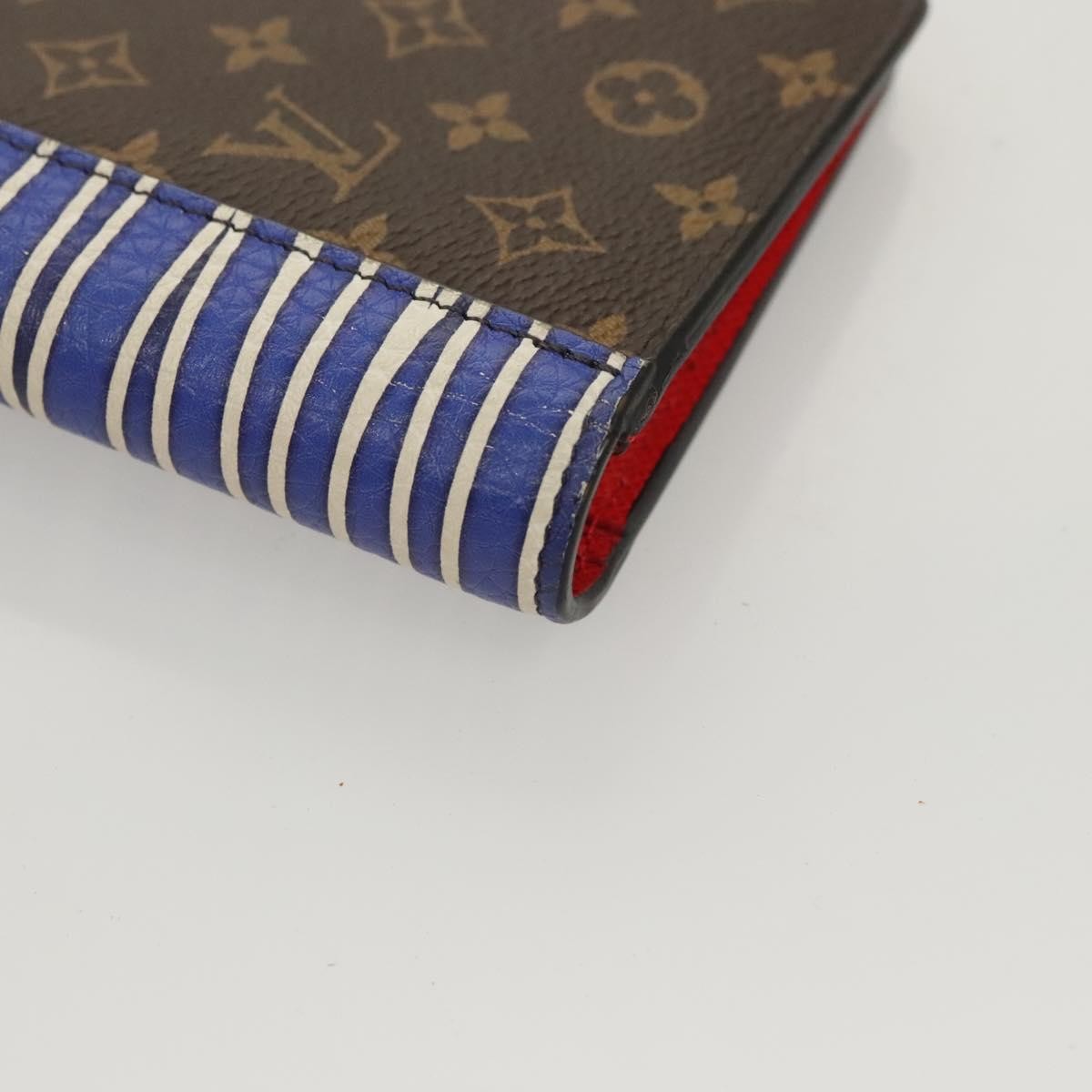 Louis Vuitton Porte Feuille Brother Patchwork Blue Canvas Wallets Accessory (Pre-Owned)