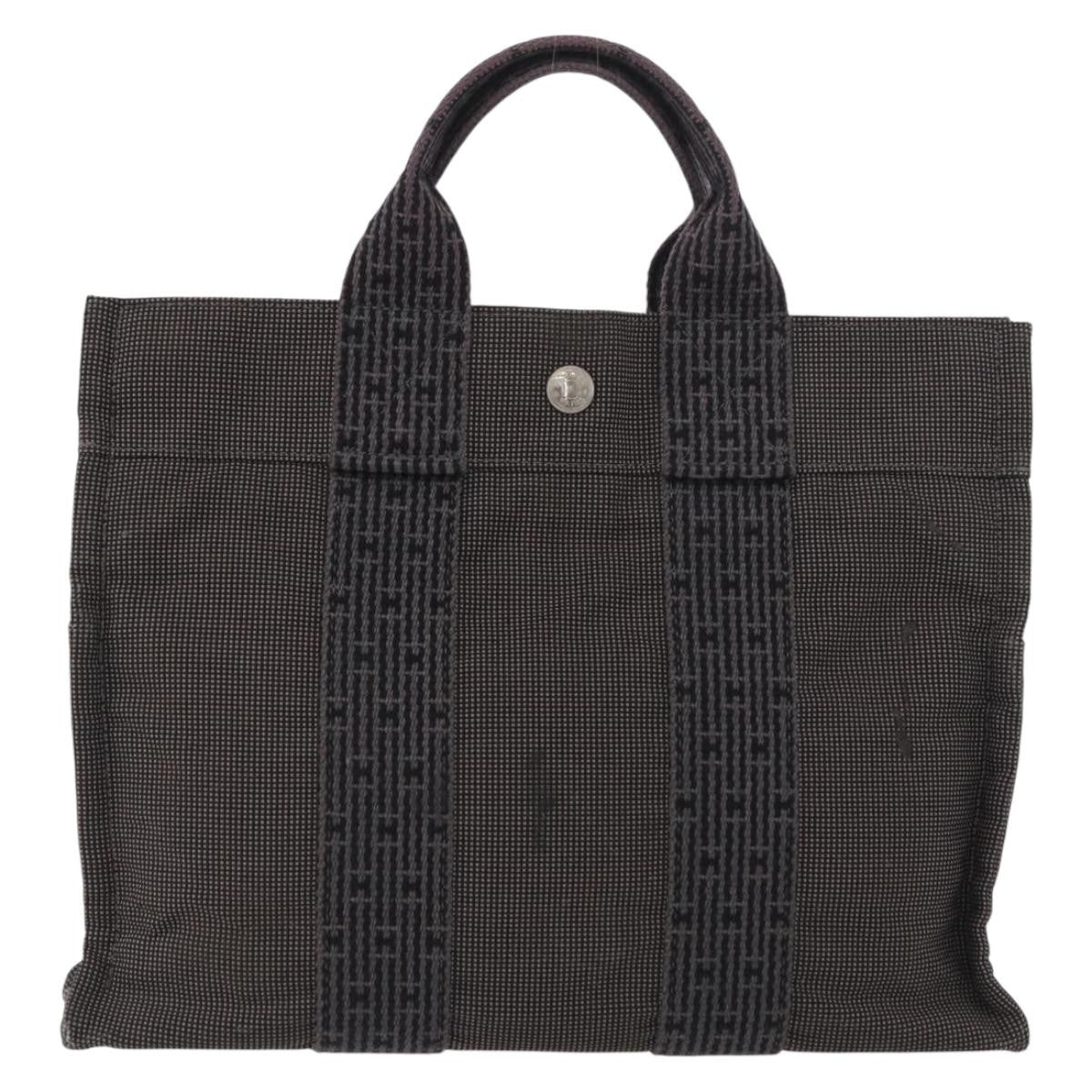 Hermes Fourre-Tout Herline Canvas Gray Canvas Tote Bag Bag (Pre-Owned)