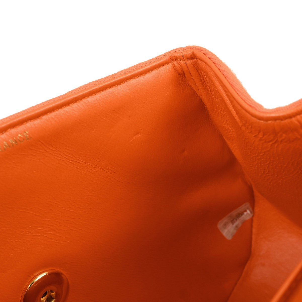 Chanel Shopping Quilted Knit Pluto Glitter Orange Cloth Handbag (Pre-Owned)