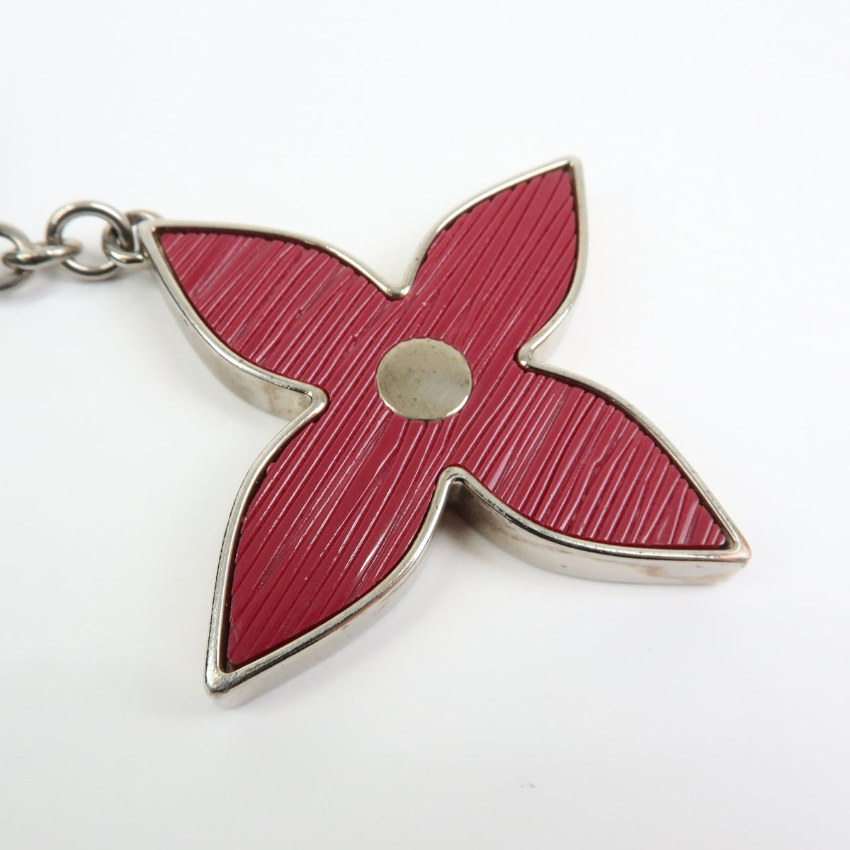 Louis Vuitton Fleur D'epi Bag Charm Resin And Brass Burgundy Metal Charms And Keychains Accessory (Pre-Owned)
