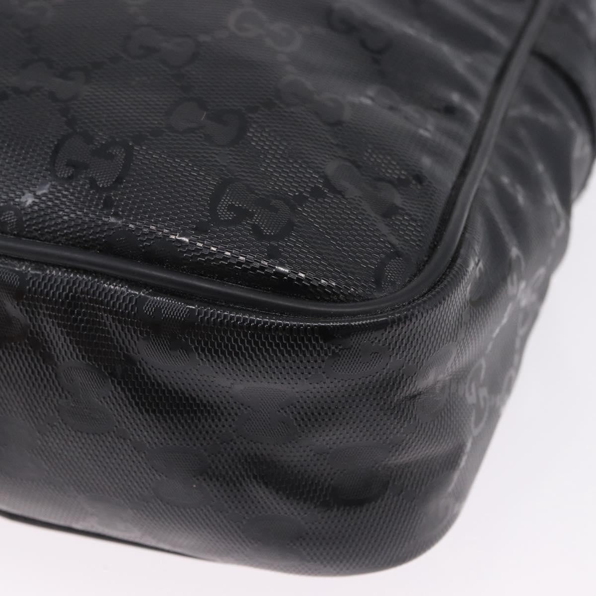 Gucci Zip Gg Imprime Black Canvas Shoulder Bag Bag (Pre-Owned)