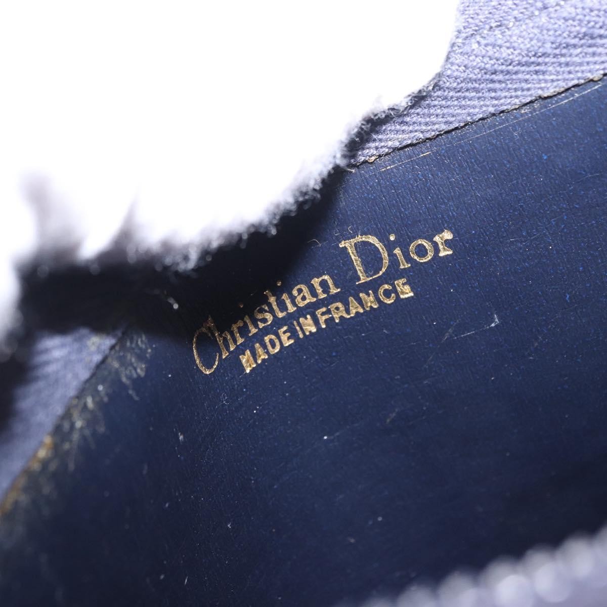 Christian Dior Trotter Shoulder Canvas Navy Canvas Handbag (Pre-Owned)