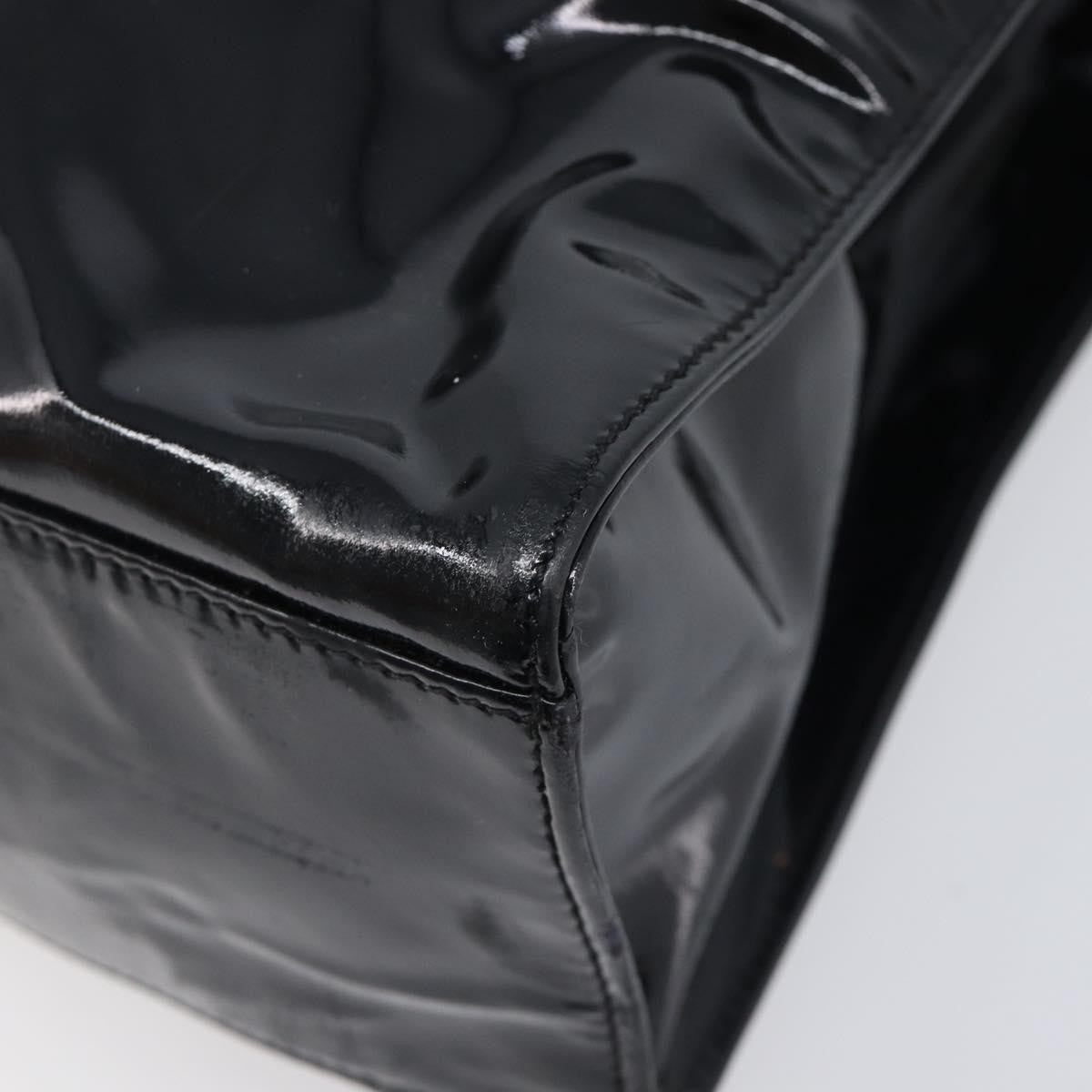 Chanel Coco Mark Patent Leather Black Patent_Leather Shoulder Bag Bag (Pre-Owned)