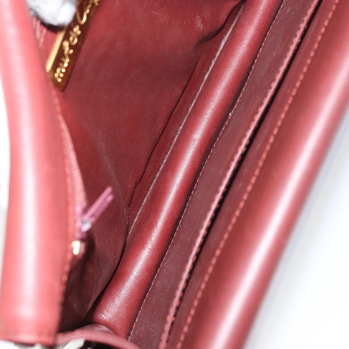 Cartier Must De Cartier Leather Burgundy Leather Shoulder Bag Bag (Pre-Owned)