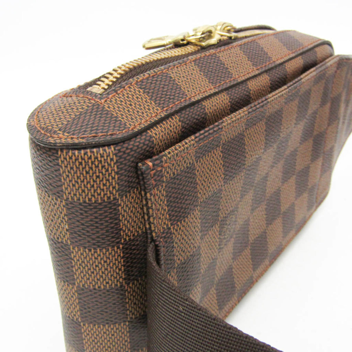 Louis Vuitton Geronimos Waist Damier Brown Canvas Shoulder Bag Bag (Pre-Owned)