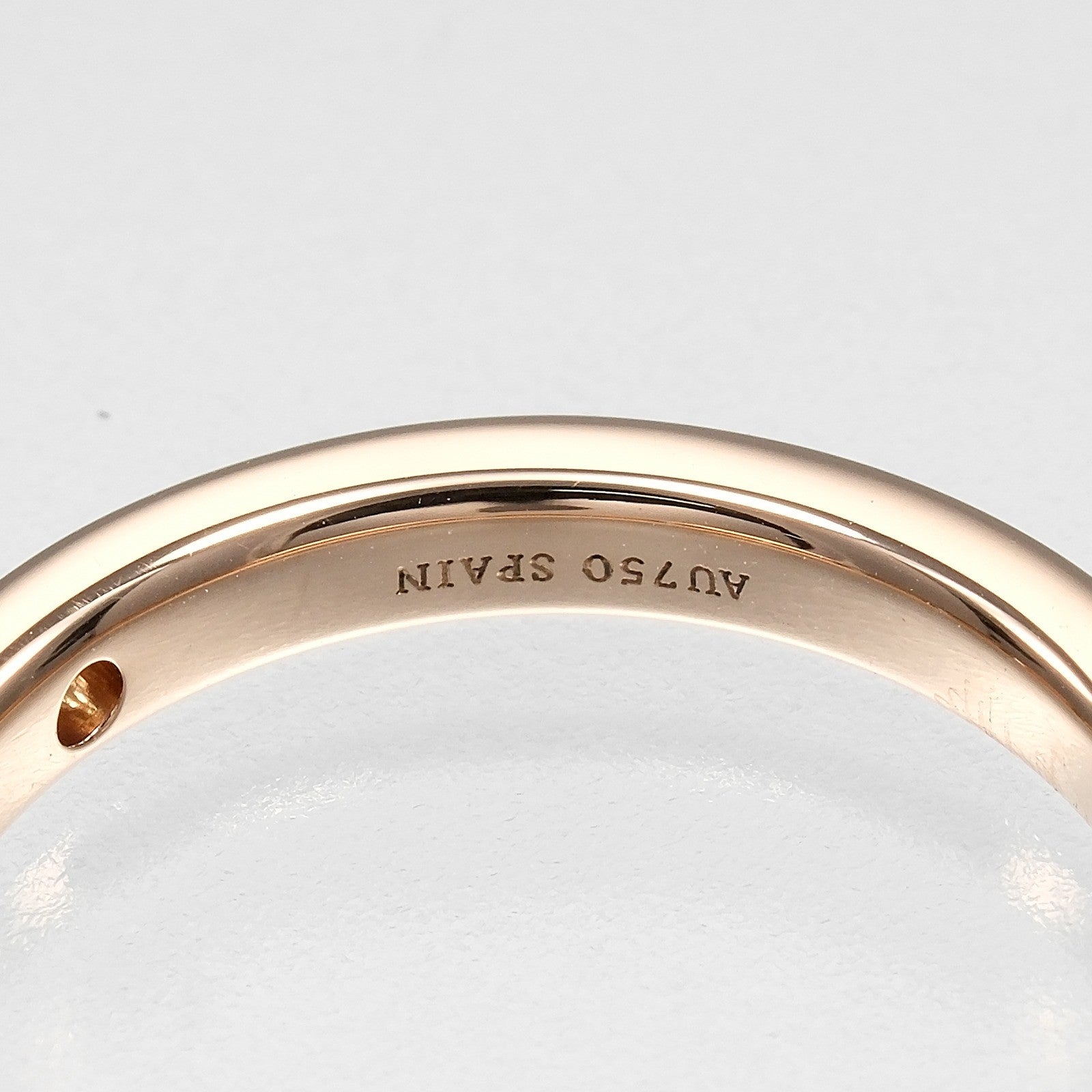 Tiffany & Co. Stacking Band Ring With 8 Diamonds 18K Pink Gold With Diamonds Gold Pink_Gold Ring Jewelry (Pre-Owned)