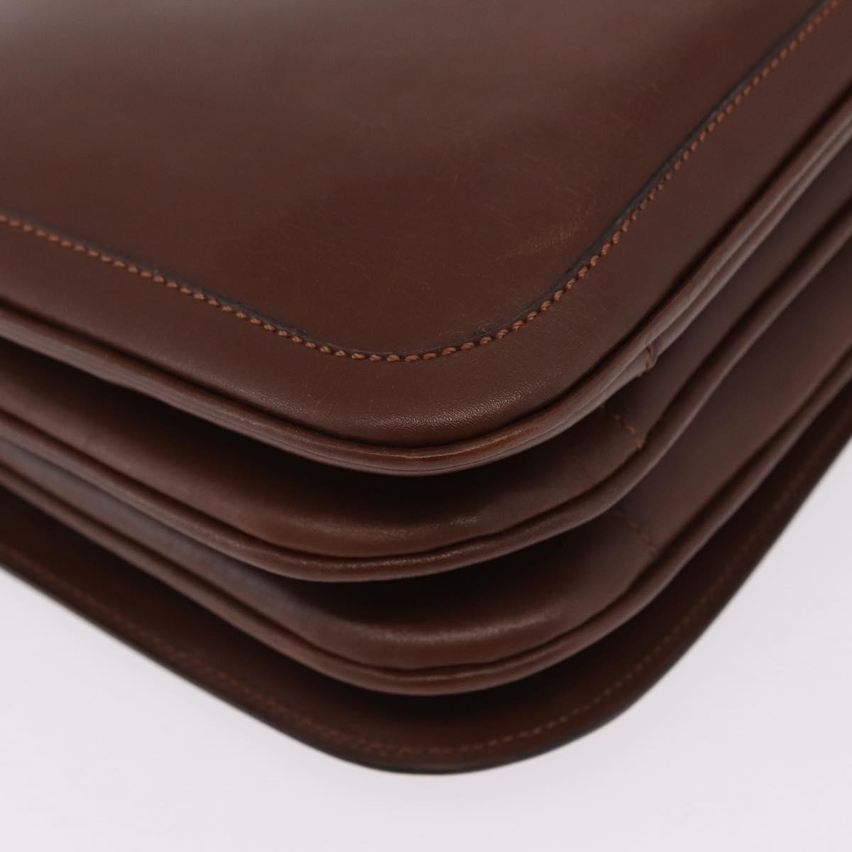 Celine Triomphe Leather Brown Leather Shoulder Bag Bag (Pre-Owned)