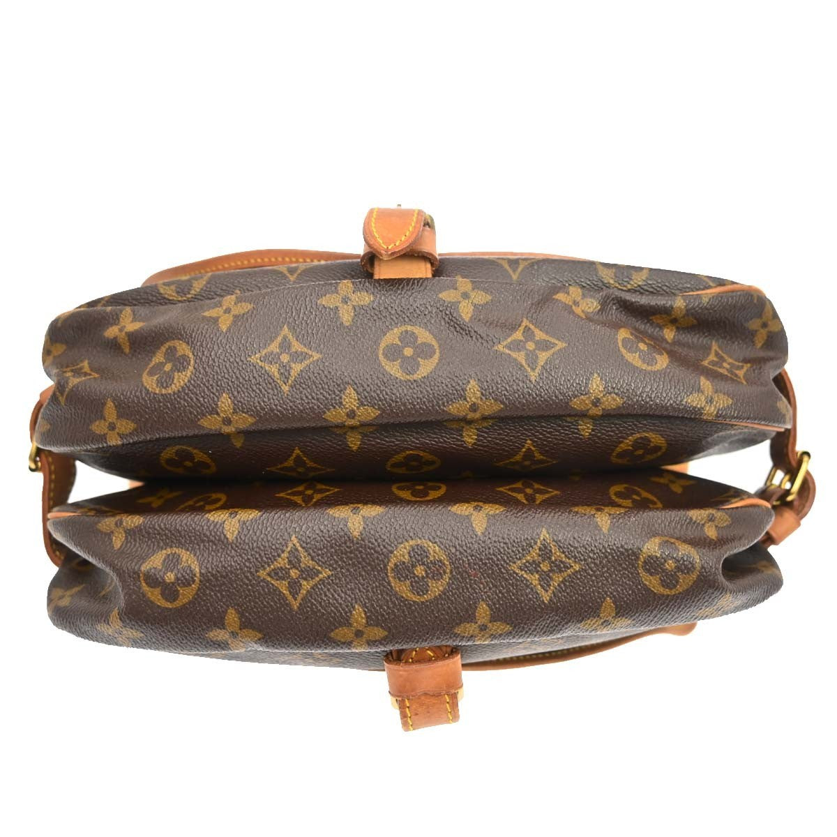 Louis Vuitton Saumur Monogram Canvas Brown Canvas Shoulder Bag Bag (Pre-Owned)