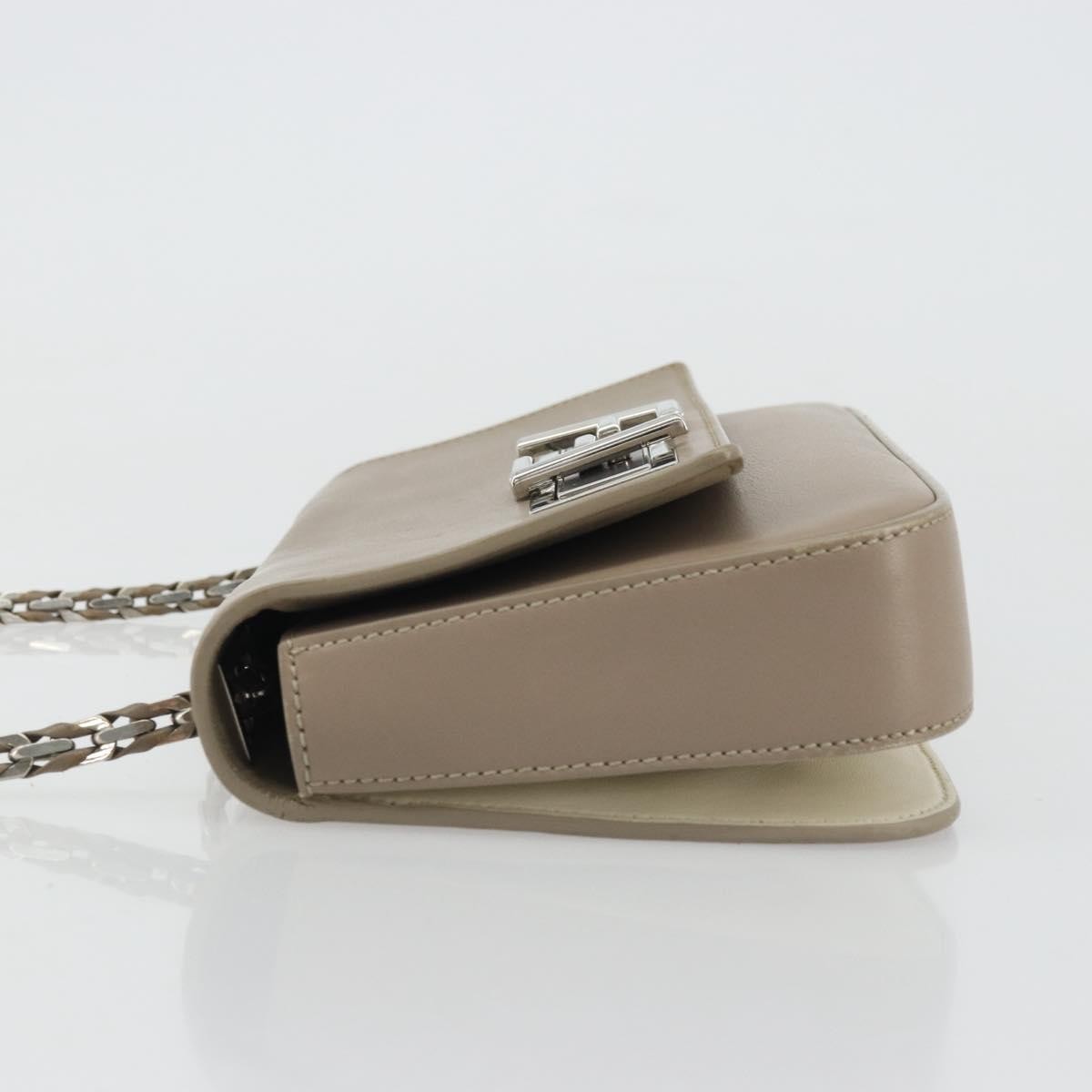 Fendi 3Baguette Convertible Calfskin Beige Leather Crossbody Bag Bag (Pre-Owned)
