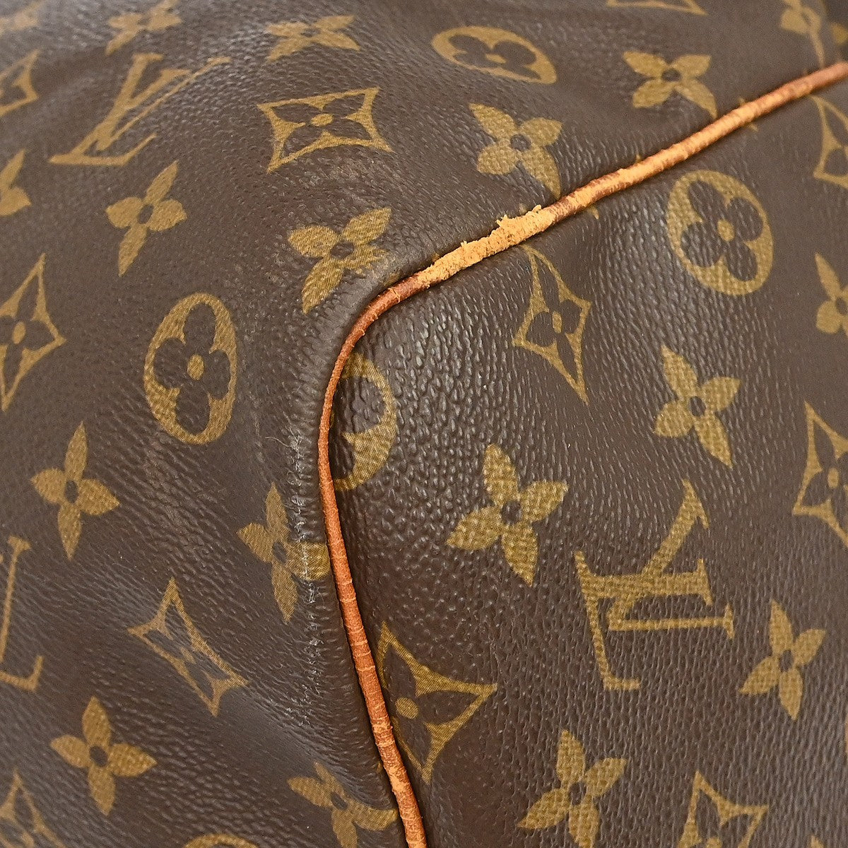 Louis Vuitton Keepall Bandouliere Monogram Canvas Brown Canvas Travel Bag Bag (Pre-Owned)