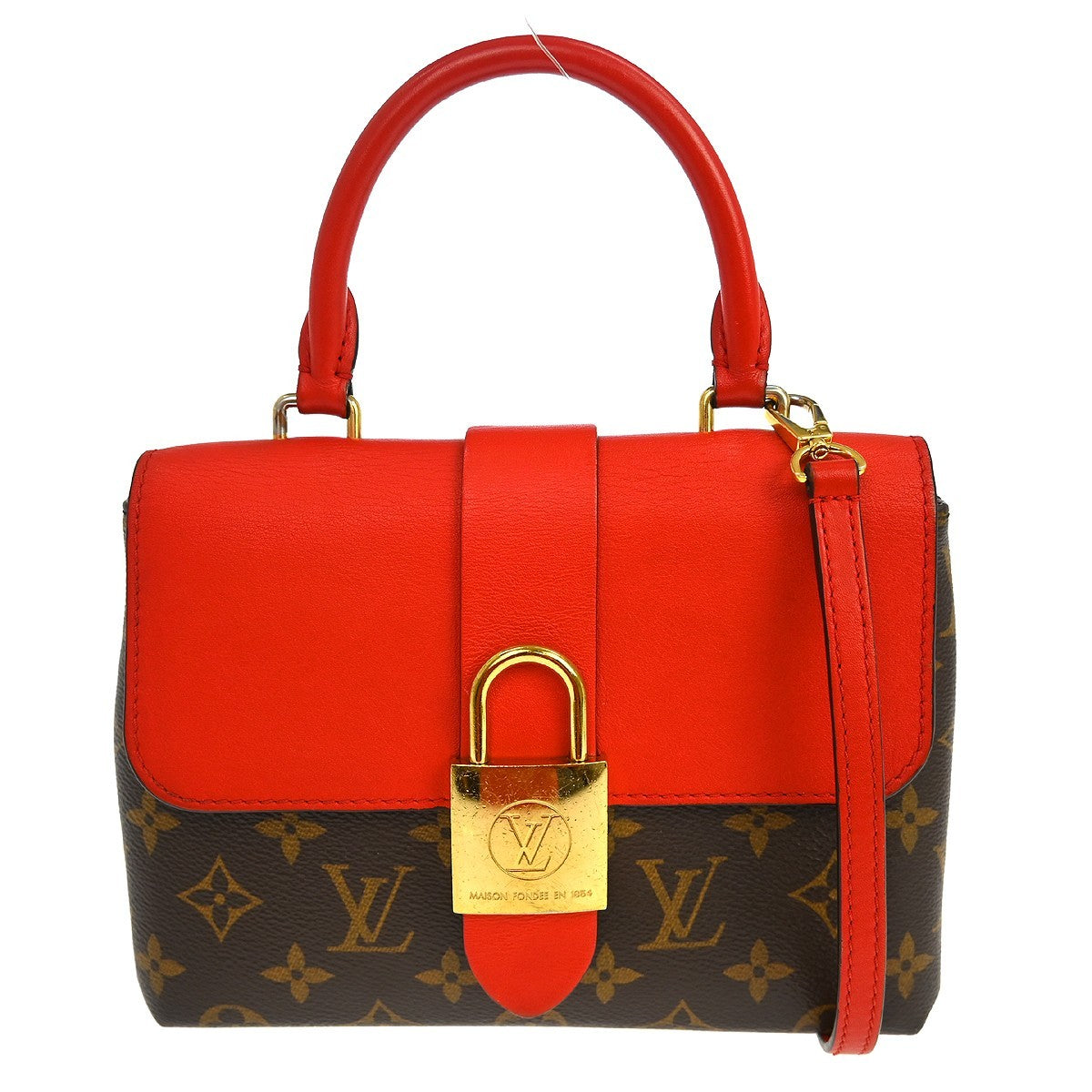 Louis Vuitton Locky Monogram Canvas With Leather Brown Canvas Handbag (Pre-Owned)