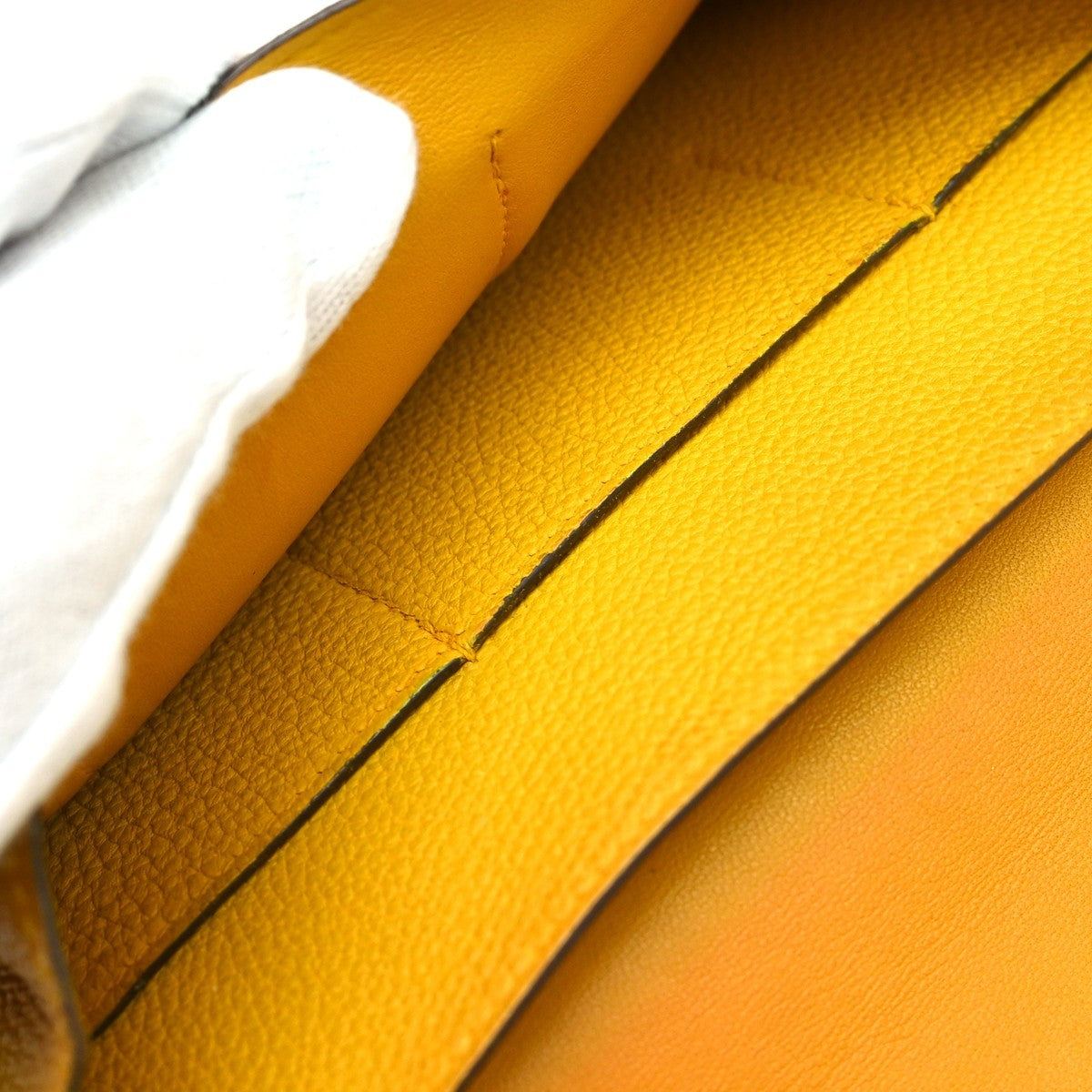 Hermes Dogon Duo Combined Leather Yellow Leather Wallets Accessory (Pre-Owned)