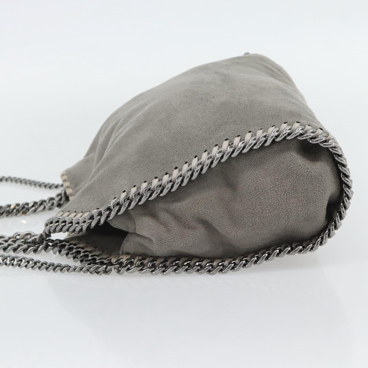 Stella Mccartney Falabella Fold Over Shaggy Deer Gray Polyester Shoulder Bag Bag (Pre-Owned)