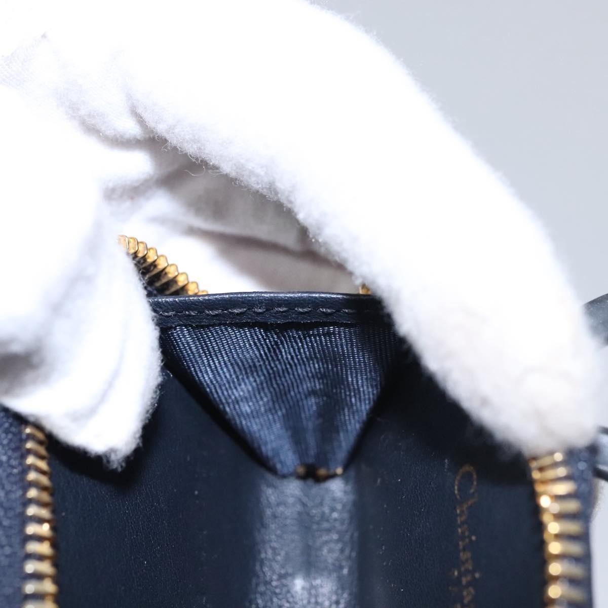 Christian Dior Trotter French Diorissimo Canvas Navy Canvas Wallets Accessory (Pre-Owned)
