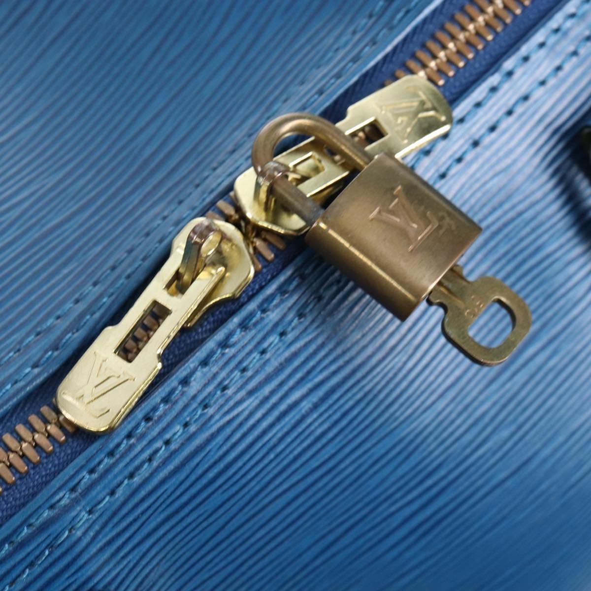 Louis Vuitton Keepall Epi Leather Blue Leather Travel Bag Bag (Pre-Owned)