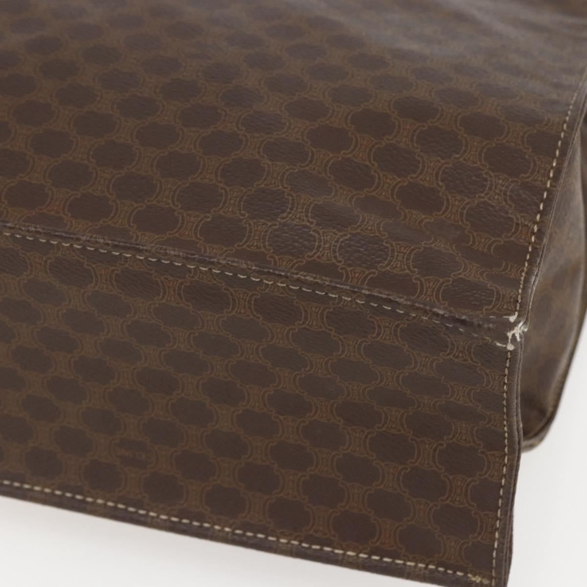 Celine Vintage Macadam Canvas Brown Canvas Tote Bag Bag (Pre-Owned)