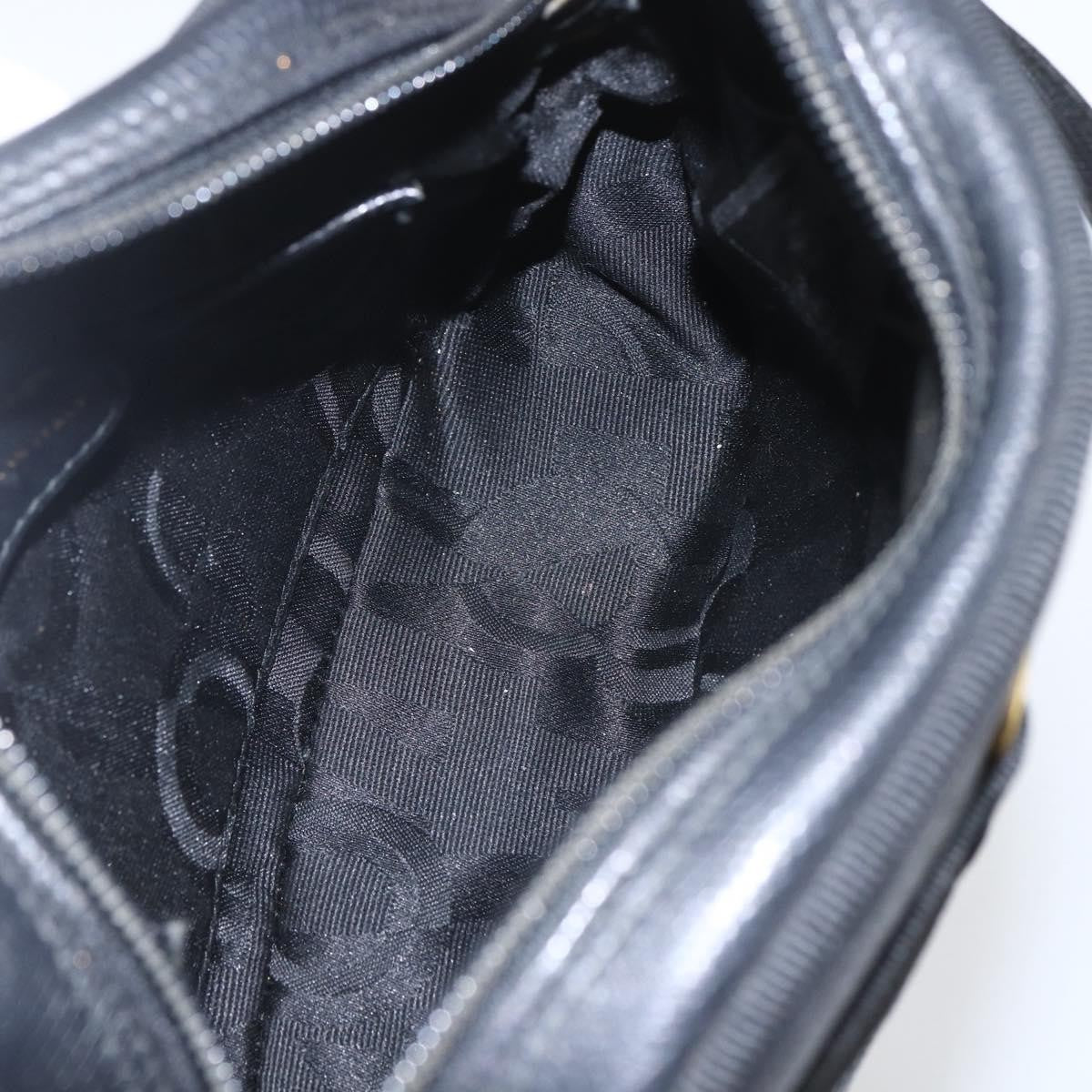 Salvatore Ferragamo Vala Leather Black Leather Shoulder Bag Bag (Pre-Owned)