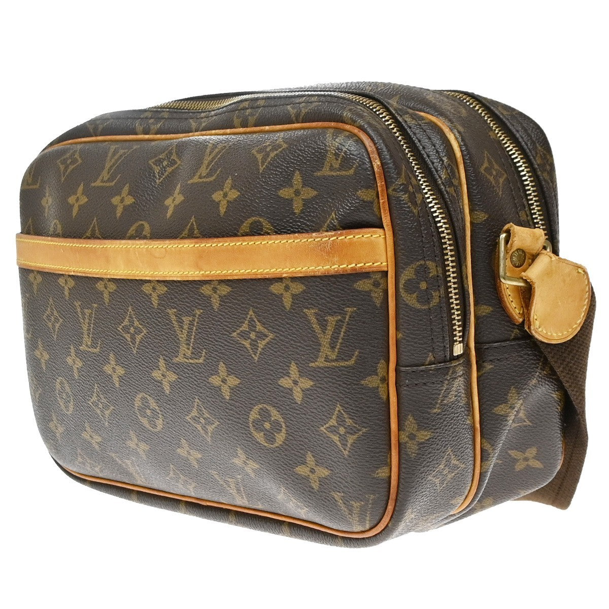 Louis Vuitton Reporter Monogram Canvas Brown Canvas Shoulder Bag Bag (Pre-Owned)