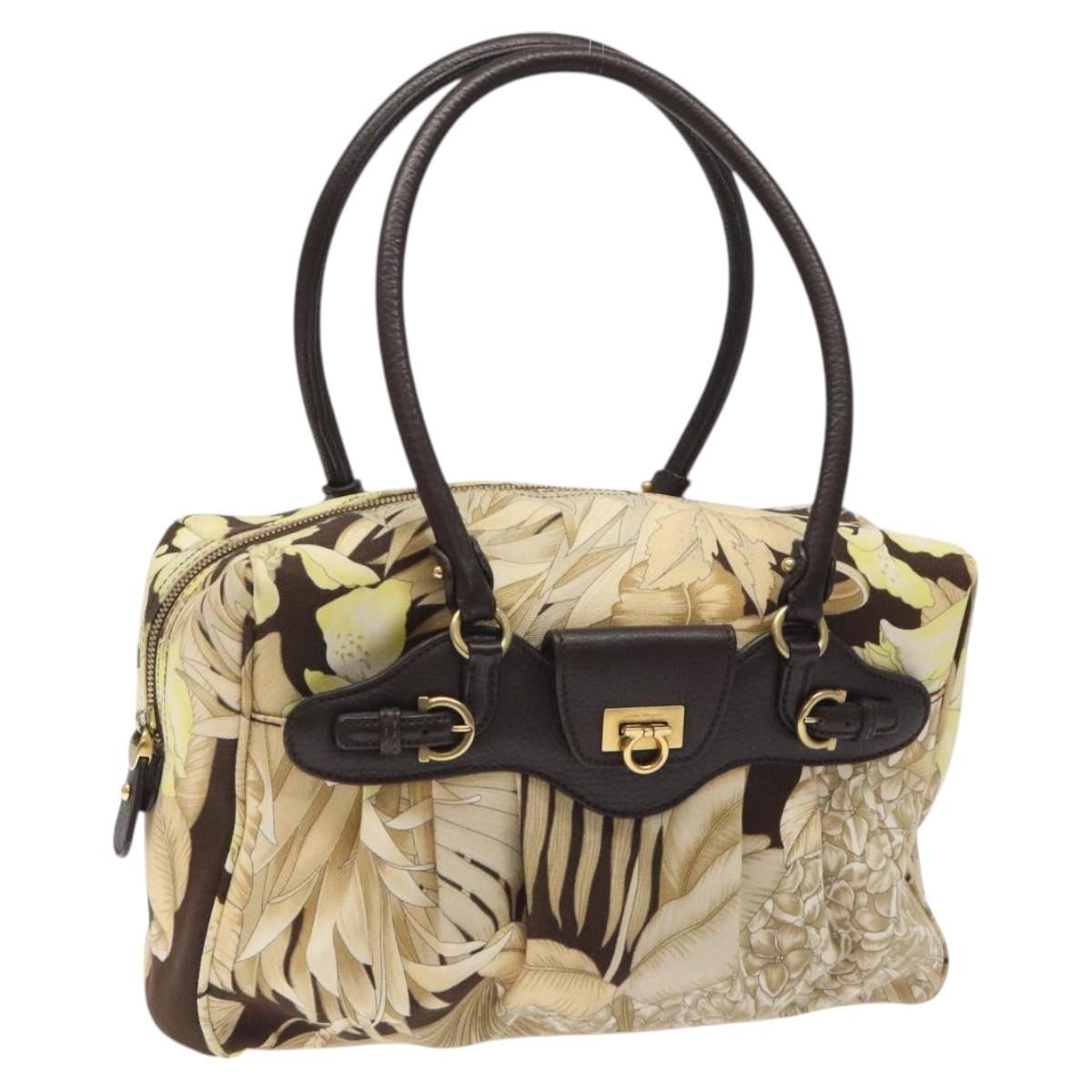 Salvatore Ferragamo Gancini Canvas Multicolour Canvas Shoulder Bag Bag (Pre-Owned)