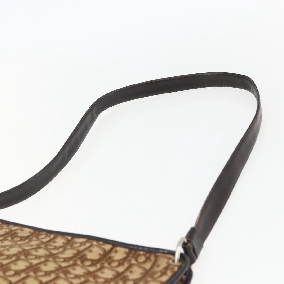 Christian Dior Vintage Cd Trotter Canvas Beige Canvas Shoulder Bag Bag (Pre-Owned)