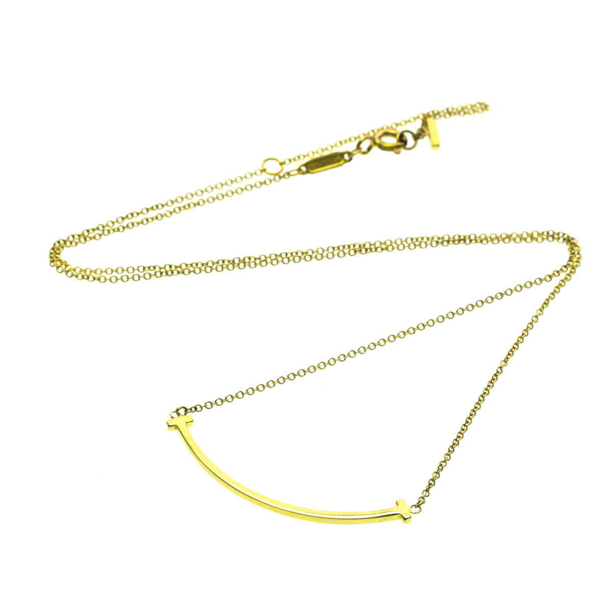Tiffany & Co. T Smile Pendant 18K Yellow Gold Gold Yellow_Gold Necklace Jewelry (Pre-Owned)