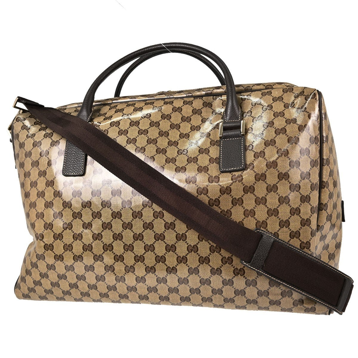 Gucci Gg Top Handle Gg Matelasse Leather Beige Pvc Tote Bag Bag (Pre-Owned)