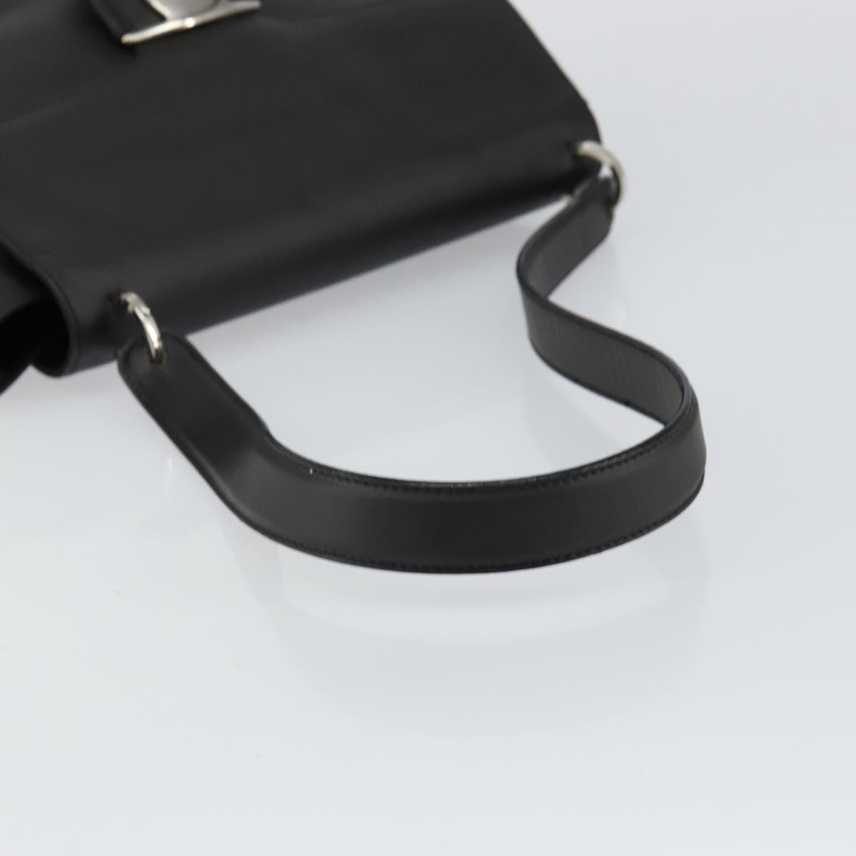 Salvatore Ferragamo Vala Leather Black Leather Bag (Pre-Owned)