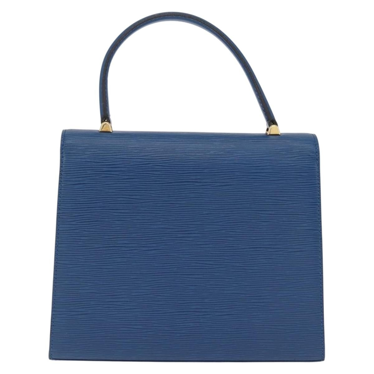 Louis Vuitton Malesherbes Epi Leather Blue Leather Handbag (Pre-Owned)