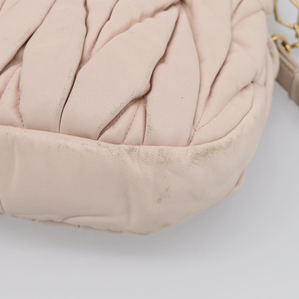 Miu Miu Coffer Hobo Matelasse Leather Pink Leather Handbag (Pre-Owned)