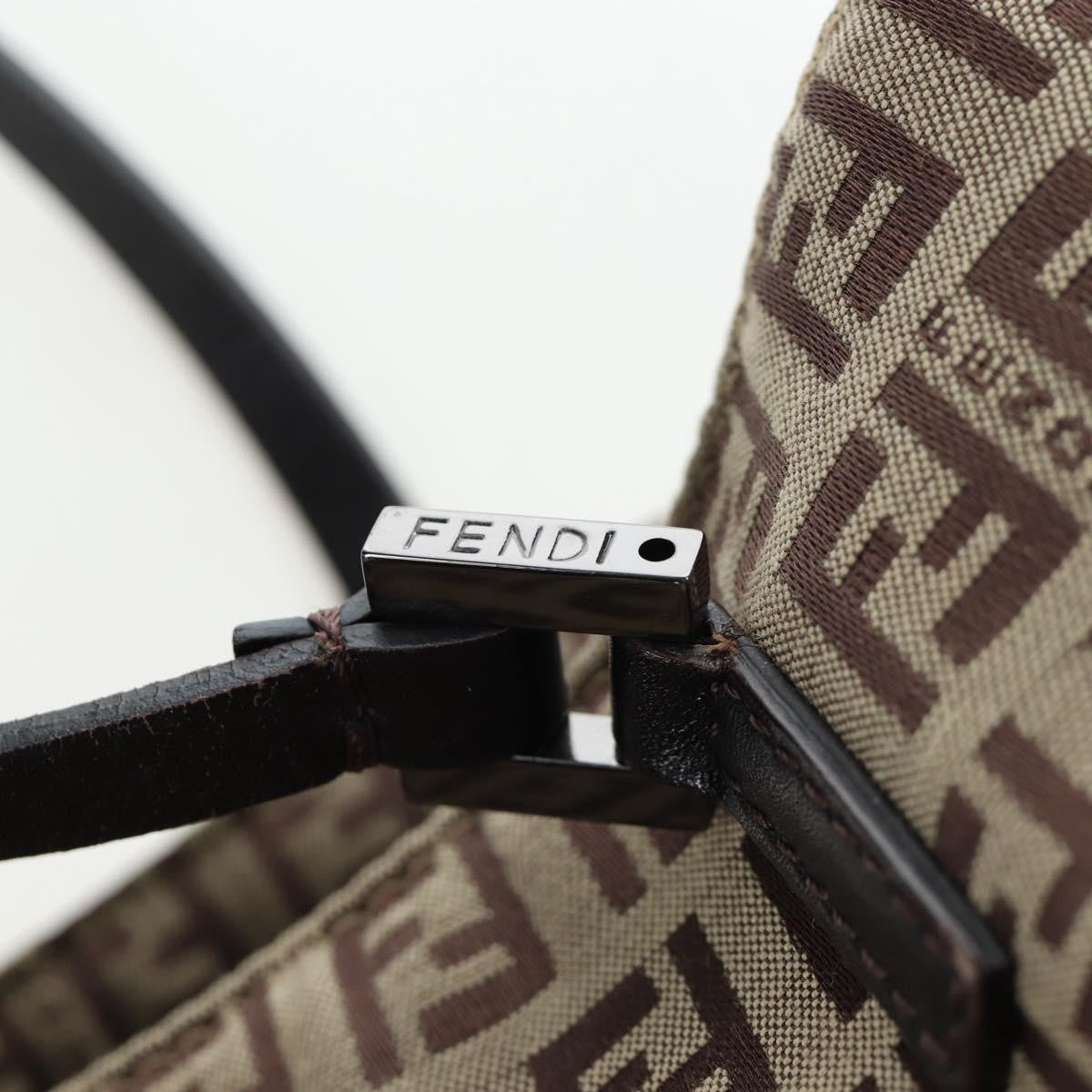 Fendi Vintage Shopping Tote Zucchino Canvas Beige Canvas Shoulder Bag Bag (Pre-Owned)