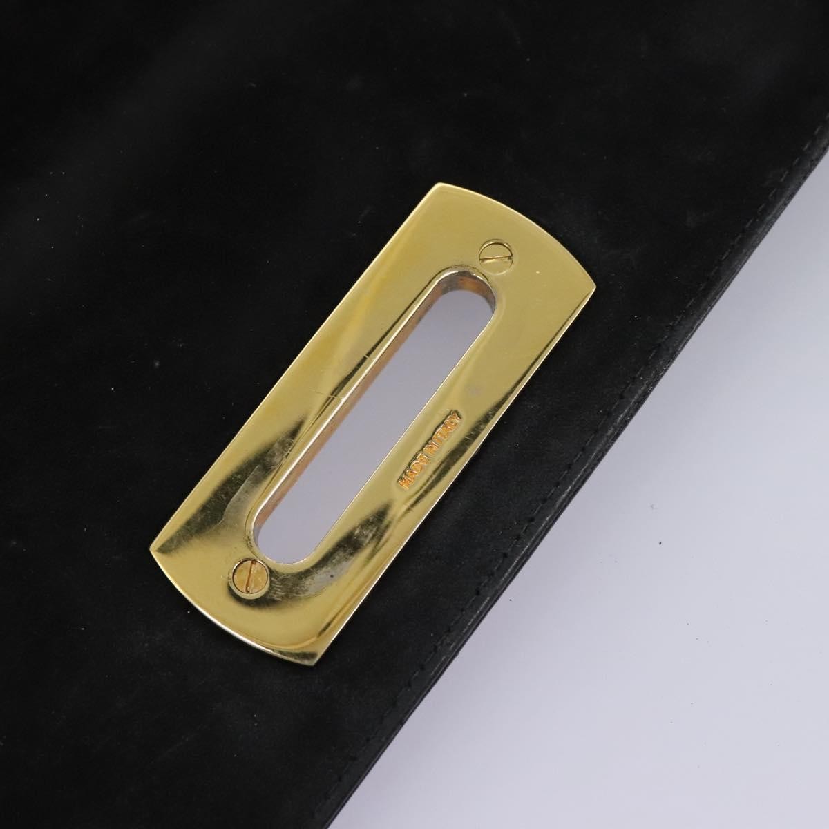 Salvatore Ferragamo Gancini Flap Patent Leather Black Patent_Leather Shoulder Bag Bag (Pre-Owned)