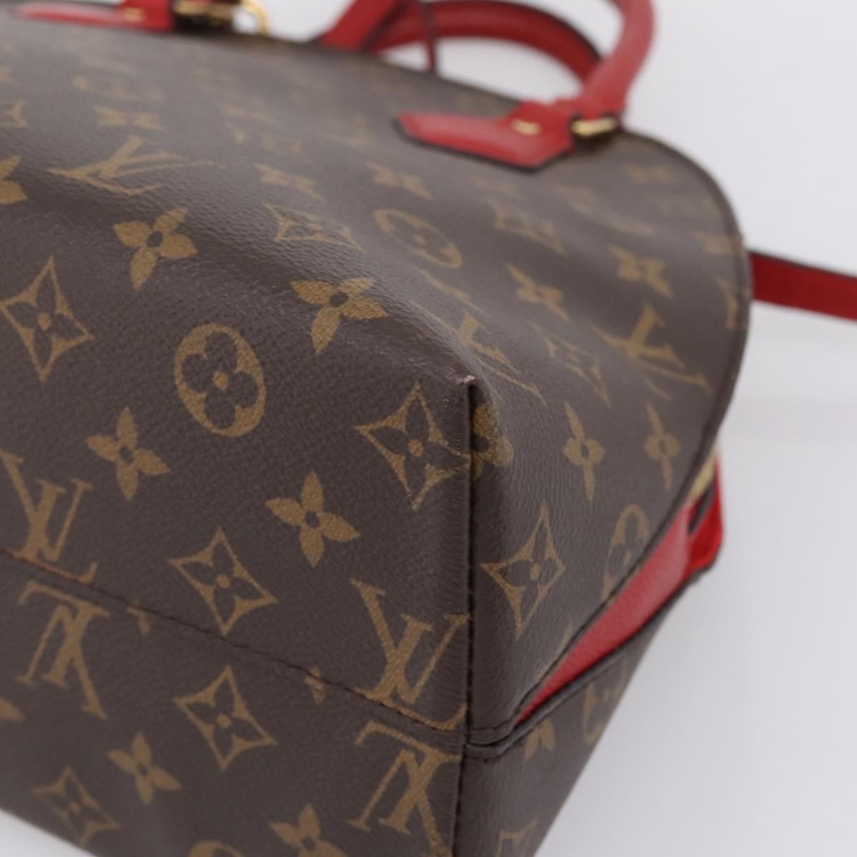 Louis Vuitton Alma Bnb Monogram Canvas With Leather Brown Canvas Handbag (Pre-Owned)