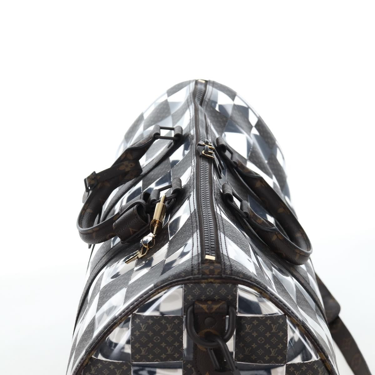 Louis Vuitton Keepall Bandouliere Monogram Chess Coated Canvas And Pvc Brown Canvas Travel Bag Bag (Pre-Owned)