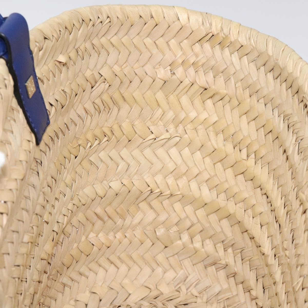 Loewe Basket Tote Raffia Beige Wood Bag (Pre-Owned)
