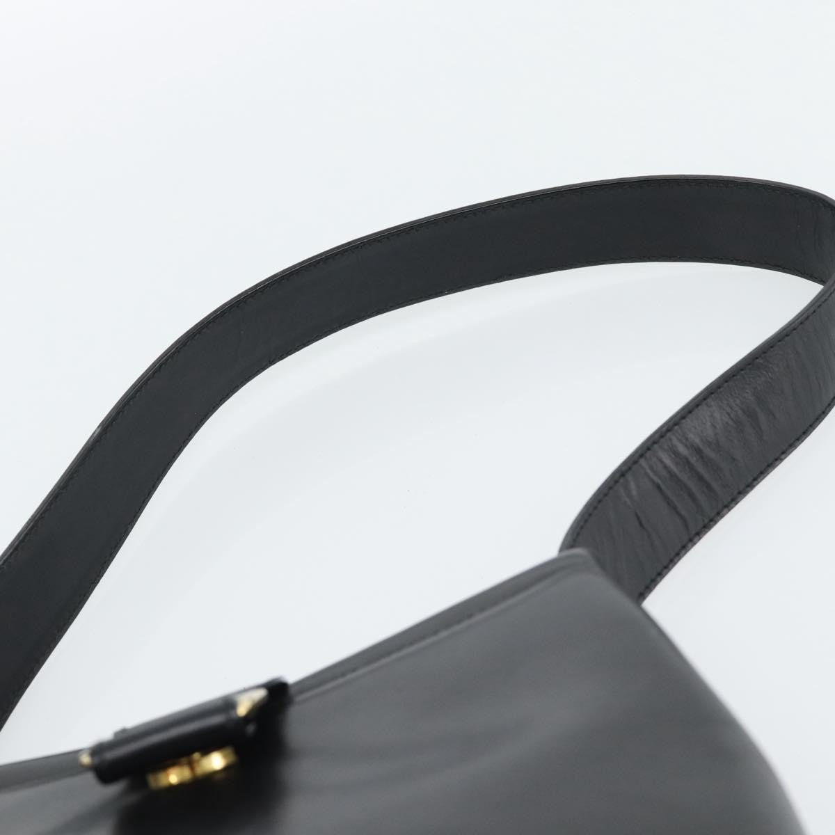 Salvatore Ferragamo Vala Leather Black Leather Shoulder Bag Bag (Pre-Owned)