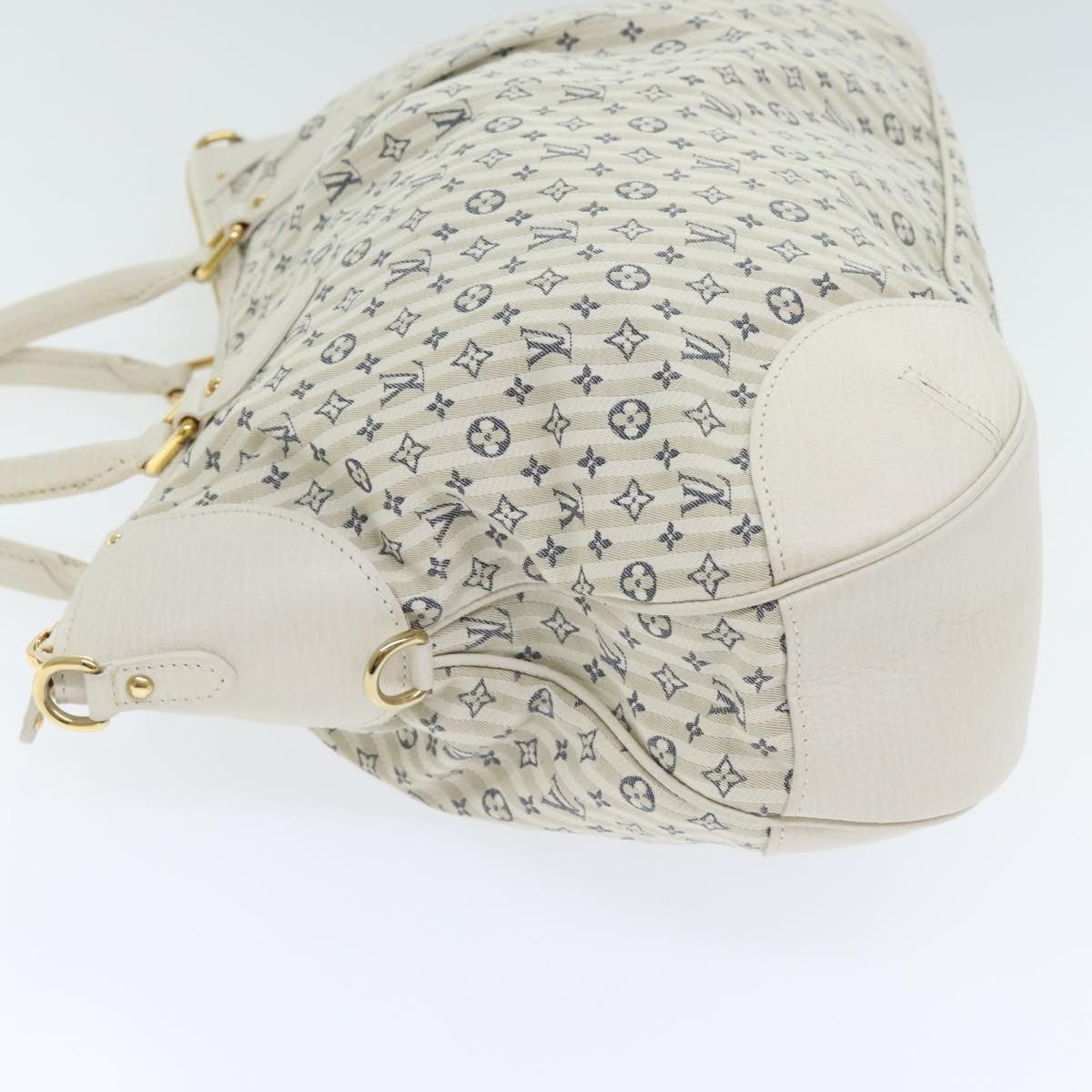 Louis Vuitton Marina Mini Lin Croisette White Canvas Handbag (Pre-Owned)