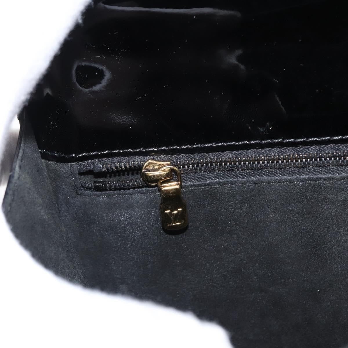 Louis Vuitton Monceau Vernis Black Patent_Leather Handbag (Pre-Owned)