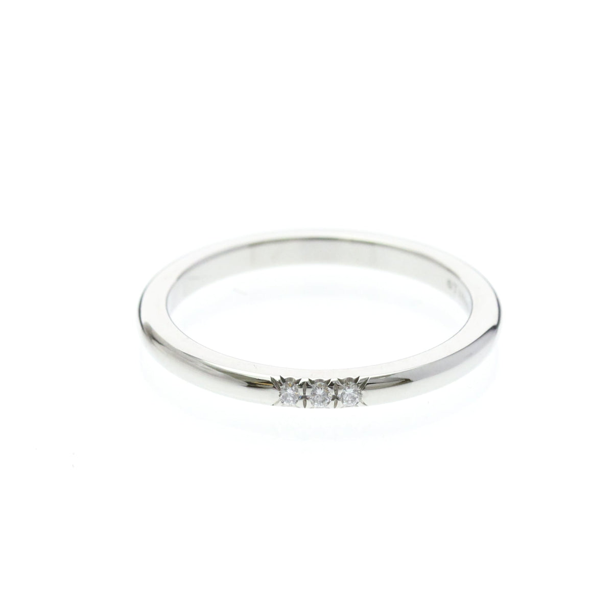 Tiffany & Co. Forever Band Platinum With Diamonds Silver Platinum Ring Jewelry (Pre-Owned)