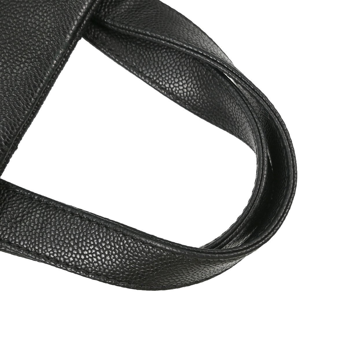 Chanel Timeless Cc Charm Quilted Caviar Black Leather Tote Bag Bag (Pre-Owned)