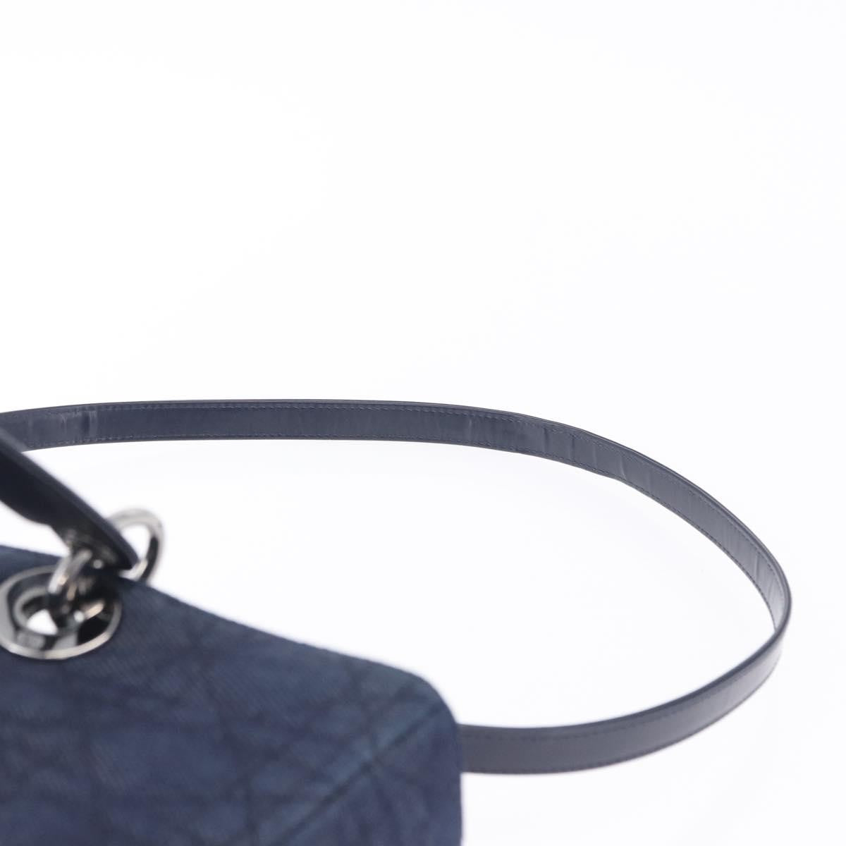 Christian Dior Lady Dior Denim Blue Denim_Jeans Handbag (Pre-Owned)