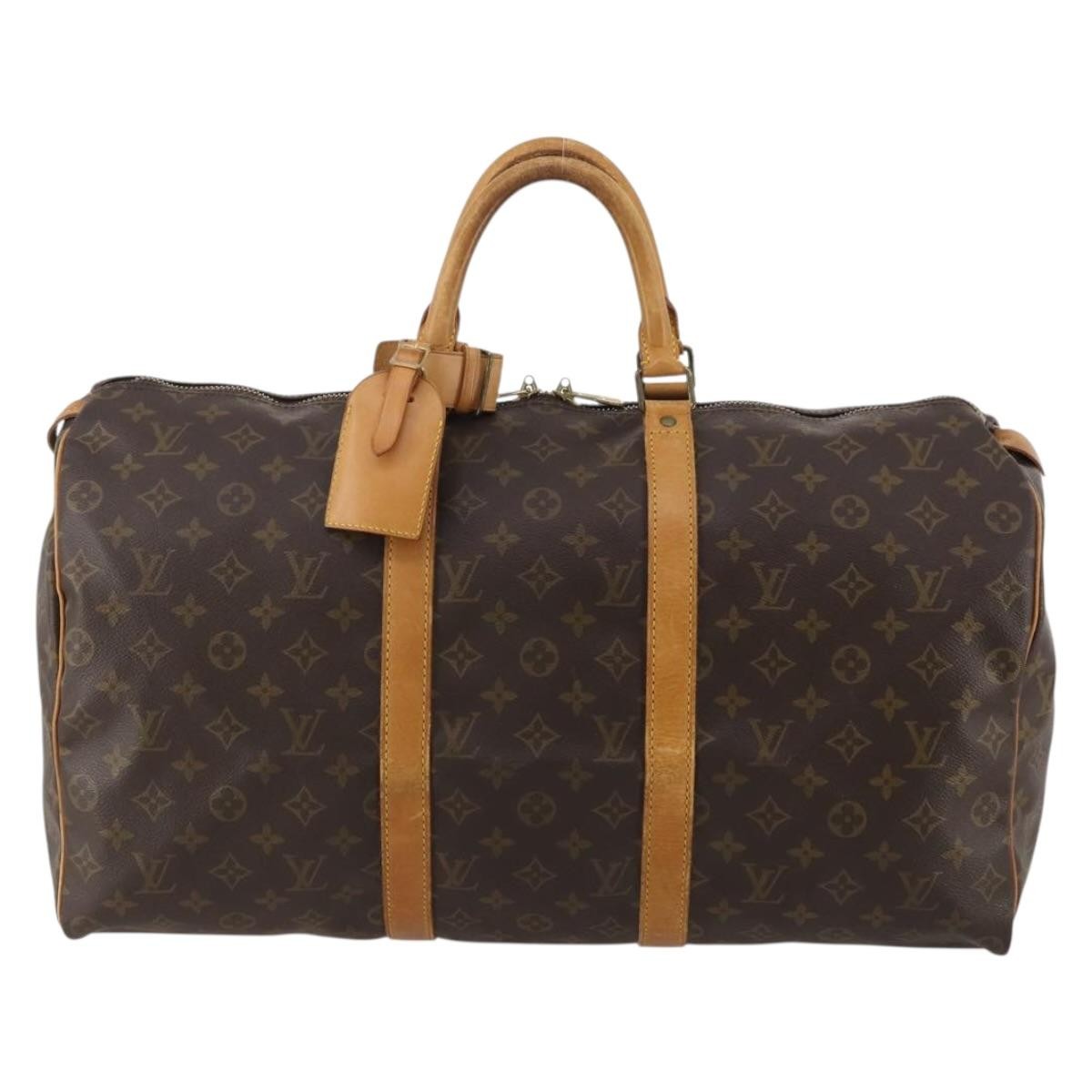 Louis Vuitton Keepall Monogram Canvas Brown Canvas Travel Bag Bag (Pre-Owned)