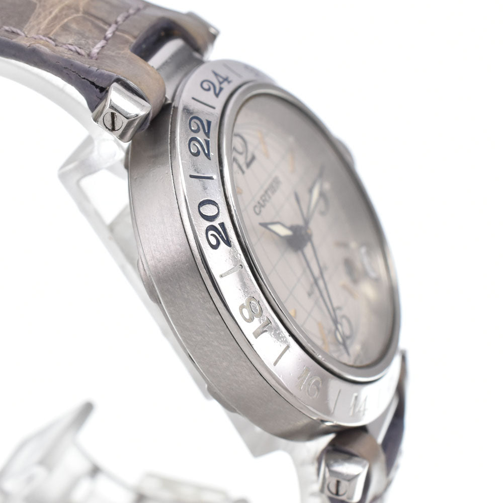 Cartier Pasha C Automatic Leather And Steel Watch (Pre-Owned)
