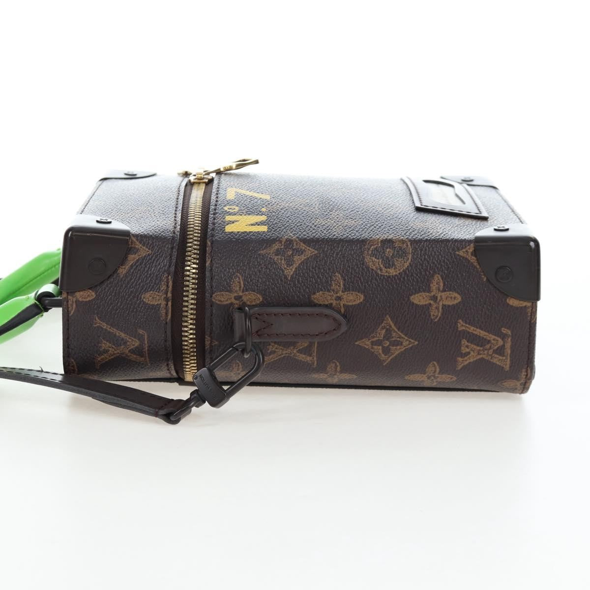 Louis Vuitton Vertical Box Trunk No.7 Trunk L'oeil Vintage Monogram Canvas Brown Canvas Handbag (Pre-Owned)